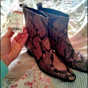 snake skin boots NWT